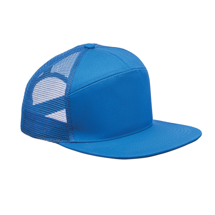 Casquette promotionnelle 7 pans à visière plate Bead Bleu royal